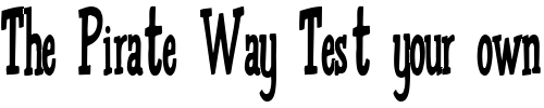 Font : OmegaType93-Regular Custom Text : The Pirate Way Test your own text here Click to download or to view this font on a tshirt that can be custom printed in Bali
