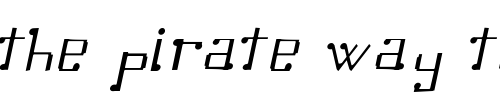 Font : Omellons-LightItalic Custom Text : The Pirate Way Test your own text here Click to download or to view this font on a tshirt that can be custom printed in Bali