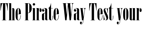 Font : OnyxMT Custom Text : The Pirate Way Test your own text here Click to download or to view this font on a tshirt that can be custom printed in Bali