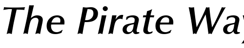 Font : Optima-DemiBoldItalic Custom Text : The Pirate Way Test your own text here Click to download or to view this font on a tshirt that can be custom printed in Bali