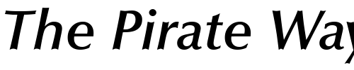 Font : Optima-LT-Demi-Bold-Italic Custom Text : The Pirate Way Test your own text here Click to download or to view this font on a tshirt that can be custom printed in Bali