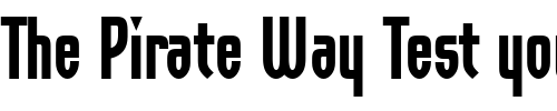 Font : Orbon-Black-ITC-TT Custom Text : The Pirate Way Test your own text here Click to download or to view this font on a tshirt that can be custom printed in Bali