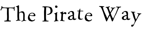 Font : P22-Garamouche Custom Text : The Pirate Way Test your own text here Click to download or to view this font on a tshirt that can be custom printed in Bali