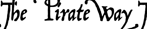 Font : P22-Operina-Fiore Custom Text : The Pirate Way Test your own text here Click to download or to view this font on a tshirt that can be custom printed in Bali