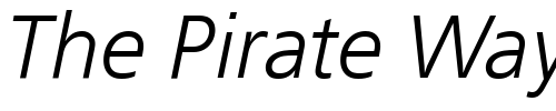 Font : PT-FreeSet-Oblique-Cyrillic Custom Text : The Pirate Way Test your own text here Click to download or to view this font on a tshirt that can be custom printed in Bali