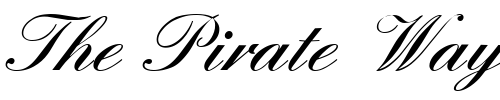 Font : PT-Orchid-Medium Custom Text : The Pirate Way Test your own text here Click to download or to view this font on a tshirt that can be custom printed in Bali
