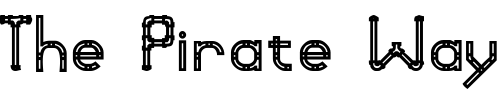 Font : PVCSSK-Bold Custom Text : The Pirate Way Test your own text here Click to download or to view this font on a tshirt that can be custom printed in Bali