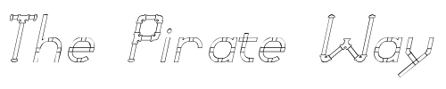 Font : PVCSSK-Italic Custom Text : The Pirate Way Test your own text here Click to download or to view this font on a tshirt that can be custom printed in Bali