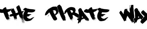 Font : PaintCans Custom Text : The Pirate Way Test your own text here Click to download or to view this font on a tshirt that can be custom printed in Bali