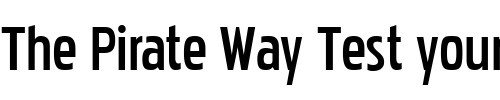 Font : Pakenham-Cnd-Bk Custom Text : The Pirate Way Test your own text here Click to download or to view this font on a tshirt that can be custom printed in Bali