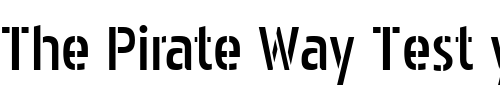 Font : Pakenham-Stencil Custom Text : The Pirate Way Test your own text here Click to download or to view this font on a tshirt that can be custom printed in Bali
