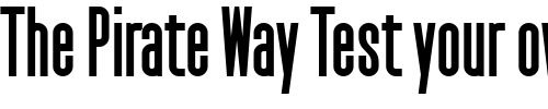 Font : Pakt-Condensed-Black Custom Text : The Pirate Way Test your own text here Click to download or to view this font on a tshirt that can be custom printed in Bali