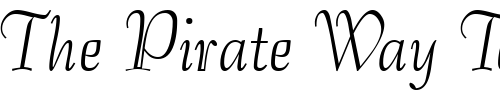 Font : PetticoatScriptSSK Custom Text : The Pirate Way Test your own text here Click to download or to view this font on a tshirt that can be custom printed in Bali