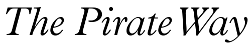 Font : Plantin-Light-Italic Custom Text : The Pirate Way Test your own text here Click to download or to view this font on a tshirt that can be custom printed in Bali