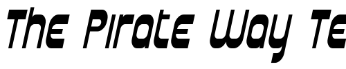 Font : Plasmatica-Cond-Italic Custom Text : The Pirate Way Test your own text here Click to download or to view this font on a tshirt that can be custom printed in Bali