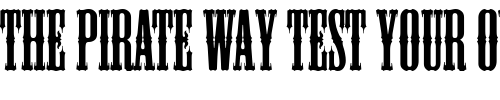 Font : Plug-SSi Custom Text : The Pirate Way Test your own text here Click to download or to view this font on a tshirt that can be custom printed in Bali