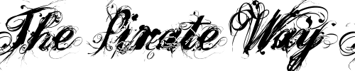Font : Poesie_Noire Custom Text : The Pirate Way Test your own text here Click to download or to view this font on a tshirt that can be custom printed in Bali