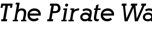 Font : PogoSSK-BoldItalic Custom Text : The Pirate Way Test your own text here Click to download or to view this font on a tshirt that can be custom printed in Bali