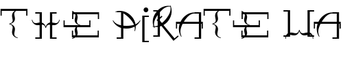 Font : Point-Brackett Custom Text : The Pirate Way Test your own text here Click to download or to view this font on a tshirt that can be custom printed in Bali