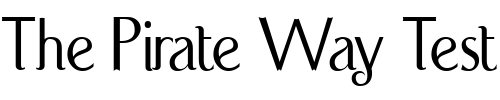 Font : Port-Credit Custom Text : The Pirate Way Test your own text here Click to download or to view this font on a tshirt that can be custom printed in Bali