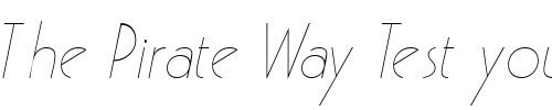 Font : PoufLightSSK-Italic Custom Text : The Pirate Way Test your own text here Click to download or to view this font on a tshirt that can be custom printed in Bali