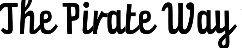 Font : PraterScriptTwoRegular Custom Text : The Pirate Way Test your own text here Click to download or to view this font on a tshirt that can be custom printed in Bali