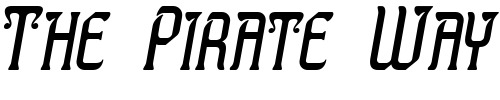Font : Presidente-Tequila-Italic Custom Text : The Pirate Way Test your own text here Click to download or to view this font on a tshirt that can be custom printed in Bali