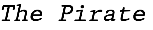 Font : Prestige-12-Pitch-Italic-BT Custom Text : The Pirate Way Test your own text here Click to download or to view this font on a tshirt that can be custom printed in Bali