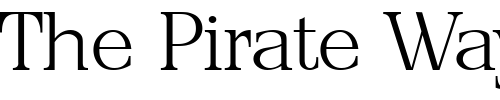 Font : Priamos-Serial-ExtraLight-Regular Custom Text : The Pirate Way Test your own text here Click to download or to view this font on a tshirt that can be custom printed in Bali