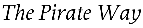 Font : Proforma-BookItalic Custom Text : The Pirate Way Test your own text here Click to download or to view this font on a tshirt that can be custom printed in Bali