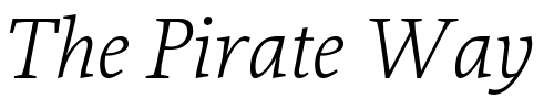 Font : Proforma-LightItalic Custom Text : The Pirate Way Test your own text here Click to download or to view this font on a tshirt that can be custom printed in Bali