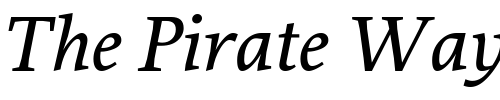 Font : Proforma-MediumItalic Custom Text : The Pirate Way Test your own text here Click to download or to view this font on a tshirt that can be custom printed in Bali