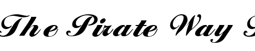 Font : ProgenaScriptSSK Custom Text : The Pirate Way Test your own text here Click to download or to view this font on a tshirt that can be custom printed in Bali