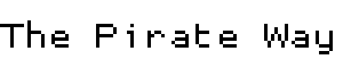 Font : ProggySmallTT Custom Text : The Pirate Way Test your own text here Click to download or to view this font on a tshirt that can be custom printed in Bali
