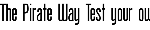 Font : Protege-Regular Custom Text : The Pirate Way Test your own text here Click to download or to view this font on a tshirt that can be custom printed in Bali