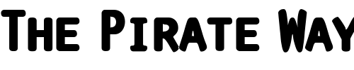 Font : Pure-UltraCap Custom Text : The Pirate Way Test your own text here Click to download or to view this font on a tshirt that can be custom printed in Bali