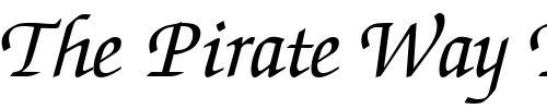 Font : QTChanceryType-Italic Custom Text : The Pirate Way Test your own text here Click to download or to view this font on a tshirt that can be custom printed in Bali