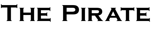 Font : QTGraveure-Bold Custom Text : The Pirate Way Test your own text here Click to download or to view this font on a tshirt that can be custom printed in Bali