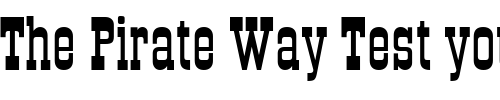 Font : QTOKCorral-Regular Custom Text : The Pirate Way Test your own text here Click to download or to view this font on a tshirt that can be custom printed in Bali
