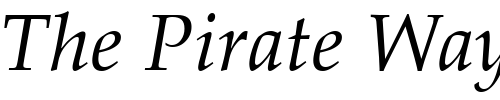 Font : QTPalatine-Italic Custom Text : The Pirate Way Test your own text here Click to download or to view this font on a tshirt that can be custom printed in Bali