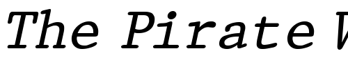 Font : QTPristine-Italic Custom Text : The Pirate Way Test your own text here Click to download or to view this font on a tshirt that can be custom printed in Bali