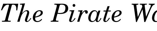 Font : QTSchoolCentury-Italic Custom Text : The Pirate Way Test your own text here Click to download or to view this font on a tshirt that can be custom printed in Bali