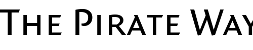 Font : QuadraatSans-Caps Custom Text : The Pirate Way Test your own text here Click to download or to view this font on a tshirt that can be custom printed in Bali