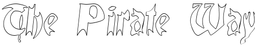 Font : QuaelGothicHollow Custom Text : The Pirate Way Test your own text here Click to download or to view this font on a tshirt that can be custom printed in Bali