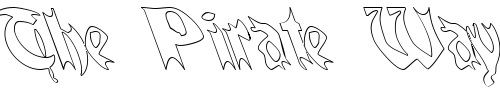 Font : QuaelGothicHollowLefty Custom Text : The Pirate Way Test your own text here Click to download or to view this font on a tshirt that can be custom printed in Bali