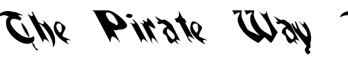 Font : QuaelGothicLeftyCondensed Custom Text : The Pirate Way Test your own text here Click to download or to view this font on a tshirt that can be custom printed in Bali