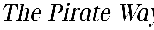 Font : QuantasLight-Italic Custom Text : The Pirate Way Test your own text here Click to download or to view this font on a tshirt that can be custom printed in Bali