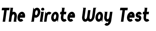 Font : QueerStreet Custom Text : The Pirate Way Test your own text here Click to download or to view this font on a tshirt that can be custom printed in Bali