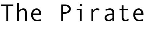 Font : QuickType-II-Mono Custom Text : The Pirate Way Test your own text here Click to download or to view this font on a tshirt that can be custom printed in Bali