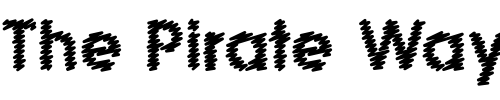 Font : QuicksansFastICG-Bold Custom Text : The Pirate Way Test your own text here Click to download or to view this font on a tshirt that can be custom printed in Bali